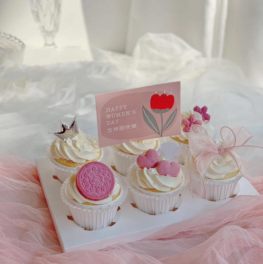 女神节纸杯蛋糕6粒 商品图0