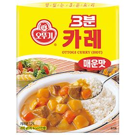 不倒翁3分咖喱辣味200g오뚜기 3분 카레 매운맛