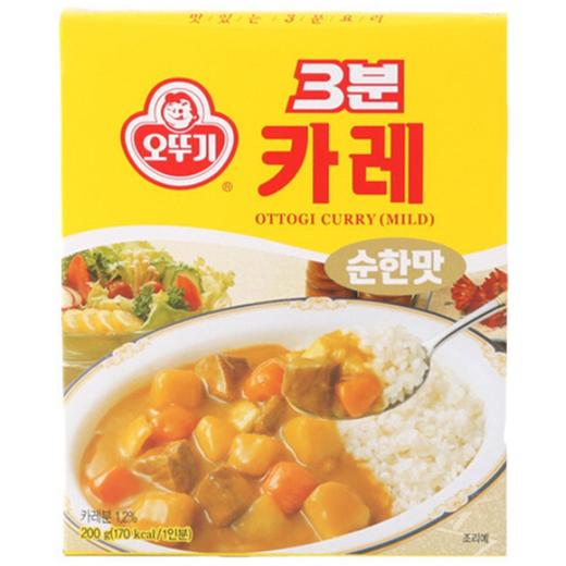 不倒翁3分咖喱原味200g오뚜기 3분 카레 순한맛 商品图0