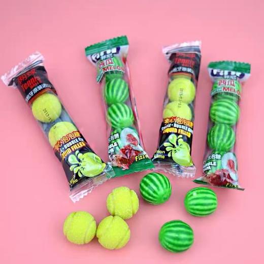 西班牙Fini菲尼柠檬西瓜形口香糖夹心泡泡糖4粒20g 商品图0