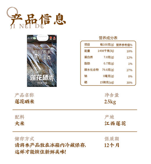 【私域专享】吉内得莲花硒米买10斤送5斤 商品图4