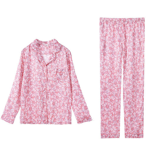 都市丽人女士薄款丝质家居服长款睡衣LH35A2 商品图1