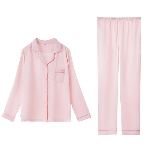 都市丽人女士薄款丝质家居服长款睡衣LH35A2 商品图4