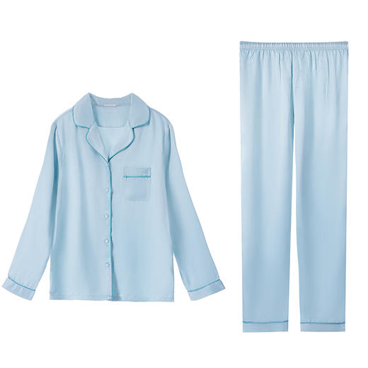 都市丽人女士薄款丝质家居服长款睡衣LH35A2 商品图3