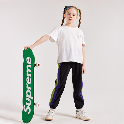 龙之涵 乱撞的小鹿休闲运动裤 中大童彩边轻户外运动裤 婴幼儿A类标准 商品图5