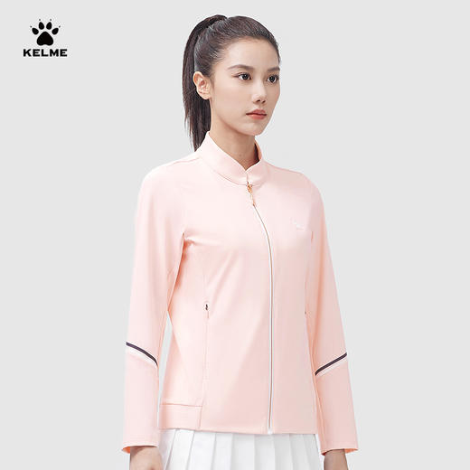 卡尔美GOLF CAMP系列女士早春休闲针织立领外套 商品图2