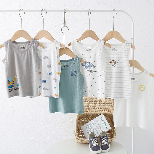 【39.9/3件】儿童夏季背心纯棉A类吊带男童女童100-160码店 商品图4