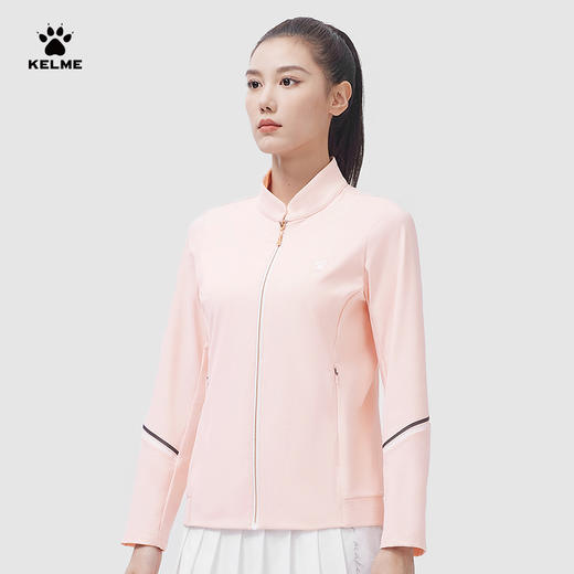 卡尔美GOLF CAMP系列女士早春休闲针织立领外套 商品图3