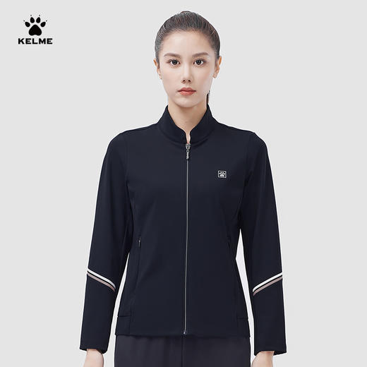 卡尔美GOLF CAMP系列女士早春休闲针织立领外套 商品图0