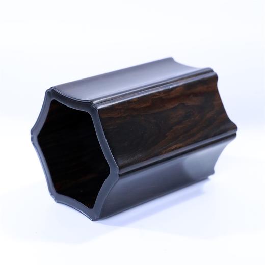 六边菱形口°紫光檀素笔筒 商品图1