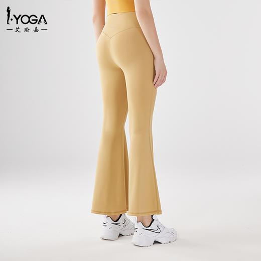 IYOGA  艾瑜嘉 胶原蛋白阔腿裤女视觉显腿细腿直高腰提臀设计显瘦人鱼裤  LK-001 商品图2