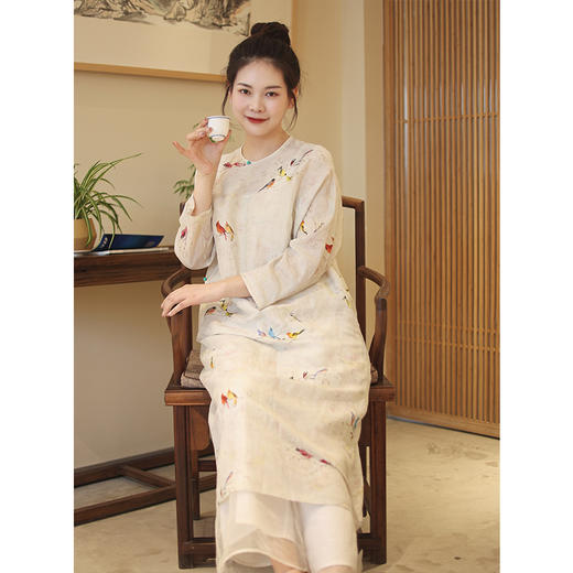 【抖音专属】连衣裙（23707009-山岚） 商品图0