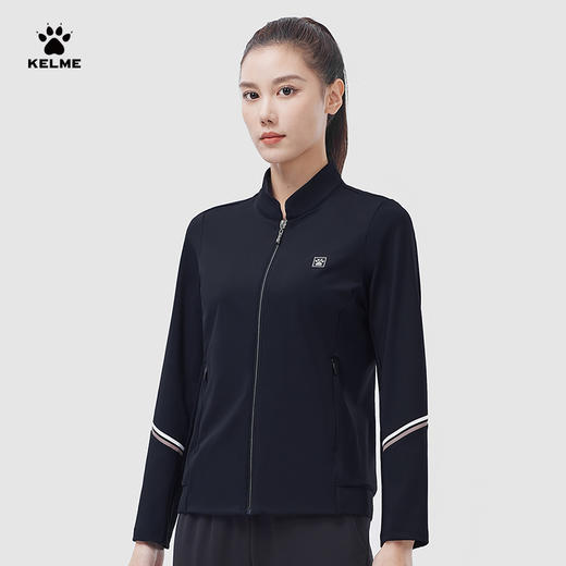 卡尔美GOLF CAMP系列女士早春休闲针织立领外套 商品图1