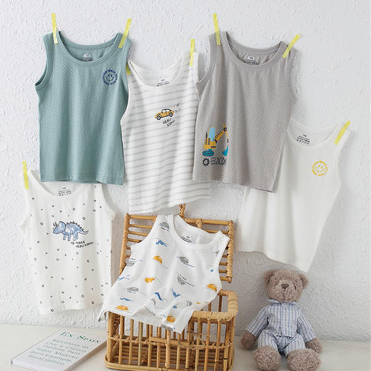 【39.9/3件】儿童夏季背心纯棉A类吊带男童女童100-160码店 商品图2