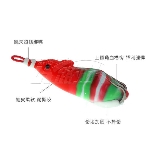 飞鼠雷蛙14克手工改装款上倾角血槽钩雷蛙打黑路亚饵 商品图3