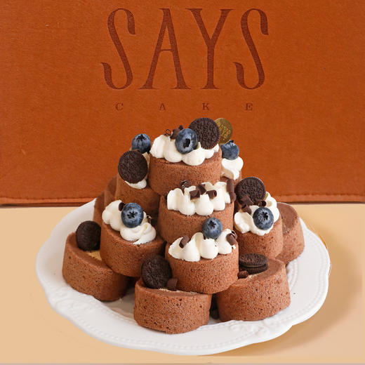 【预定】双重摩卡蛋糕卷塔（配手套）Mocha Coffee Cake Roll Tower 商品图0