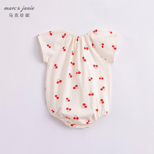 马克珍妮夏装新款 女宝宝蝴蝶袖纯棉连体衣 婴儿哈衣230632 商品图1