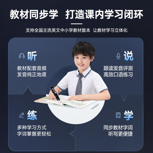【服务商】春季特惠有道词典笔X5  5200W超大词库 100+小语种翻译 海量随身听资源 口语AI纠音 语法分析 英文写作批改（送保护膜+保护套） 商品图2