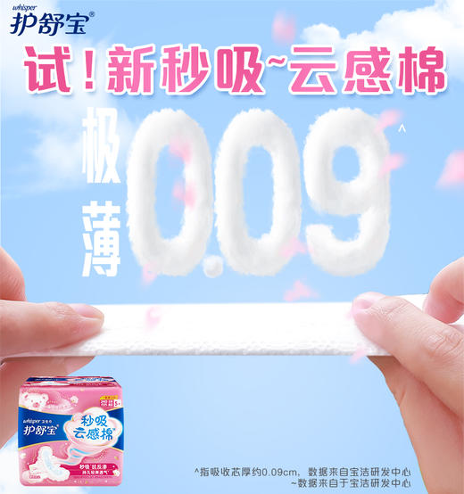 护舒宝卫生巾云感棉秒吸日用240mm*10片超薄姨妈巾 商品图2