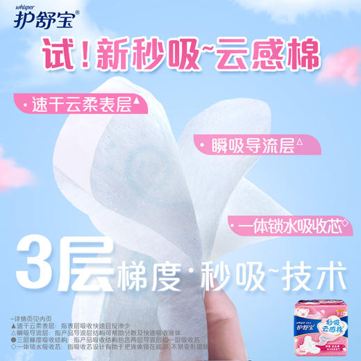 护舒宝卫生巾云感棉秒吸日用240mm*10片超薄姨妈巾 商品图3