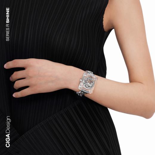 CIGA Design/玺佳 R系列 Shine 冰美人 R032-CS01-5WH 全透明宝石感机械表 商品图5