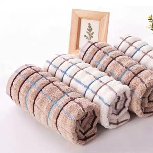 金号毛巾棕色纯棉GA1016毛巾柔软舒适提缎洗脸巾34*7cm 商品图2