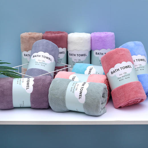 浴巾成人沙滩70*140柔软高密珊瑚绒浴巾网红礼品吸水爆款 商品图2