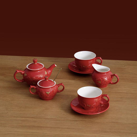 【ins风茶具】大丰收茶具组 1茶壶1奶壶1糖罐2杯2盘 商品图1