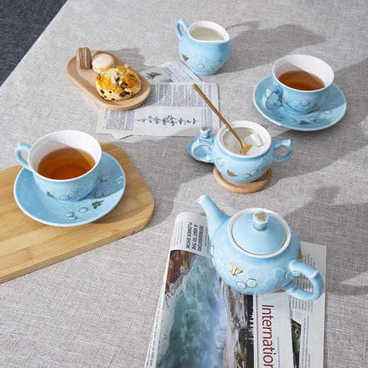 【ins风茶具】大丰收茶具组 1茶壶1奶壶1糖罐2杯2盘 商品图2