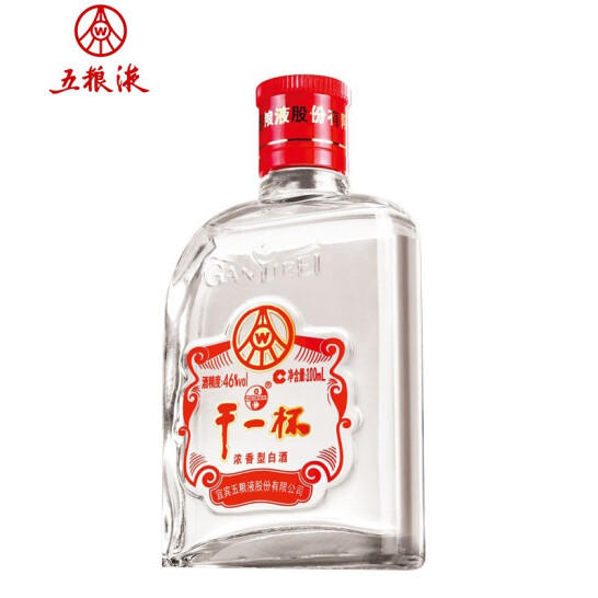 [五粮液干一杯]46度-小瓶酒-浓香型白酒-100ml*6瓶