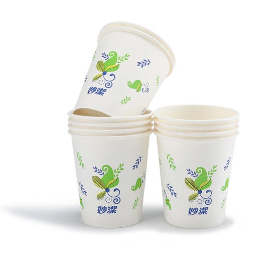 妙洁一次性杯子纸杯大号228ml50只装不渗漏 畅饮纸杯 商品图3