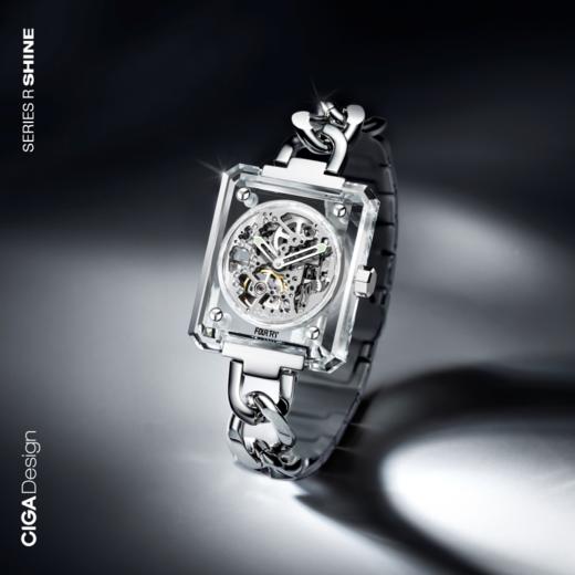CIGA Design/玺佳 R系列 Shine 冰美人 R032-CS01-5WH 全透明宝石感机械表 商品图6
