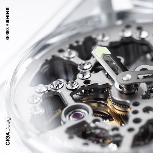 CIGA Design/玺佳 R系列 Shine 冰美人 R032-CS01-5WH 全透明宝石感机械表 商品图2