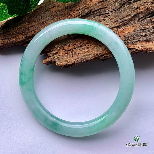 派瑞翡翠 翡翠手镯 糯种 飘花 商品图1