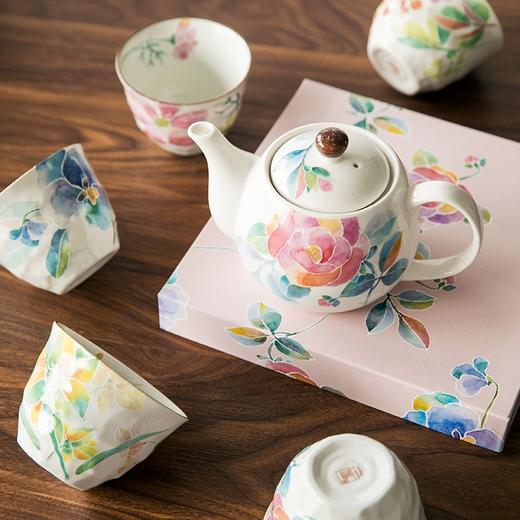 日本进口美浓和蓝花语茶壶茶杯一壶五杯礼盒 商品图6