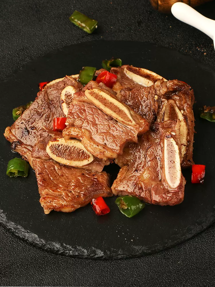 黑椒牛仔骨 300g 新鲜牛肋条排骨烤肉预制菜