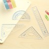 得力9597学生套尺 三角尺+量角器+直尺袋装组合绘图15cm尺子 商品缩略图2