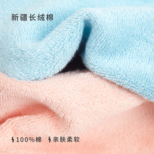 三利儿童毛巾全棉吸水洗脸洗澡家用柔软宝宝小毛巾可爱卡通长绒棉 商品图5