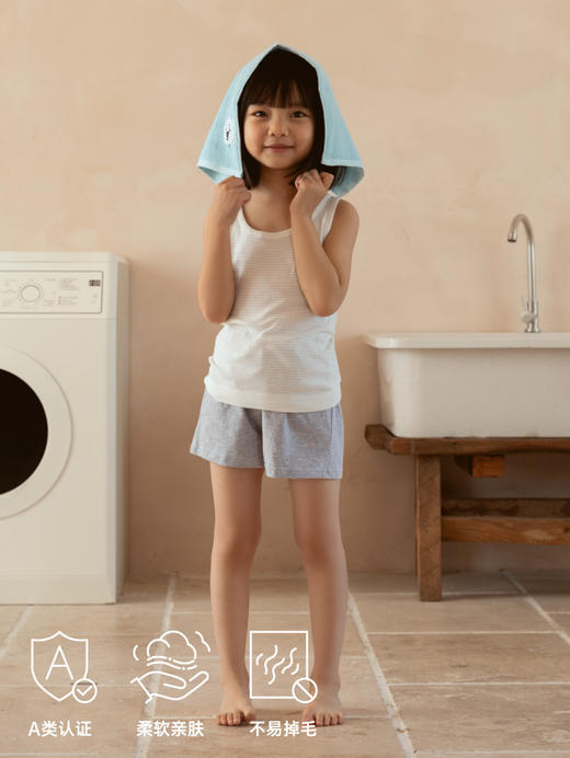 三利儿童毛巾全棉吸水洗脸洗澡家用柔软宝宝小毛巾可爱卡通长绒棉 商品图6