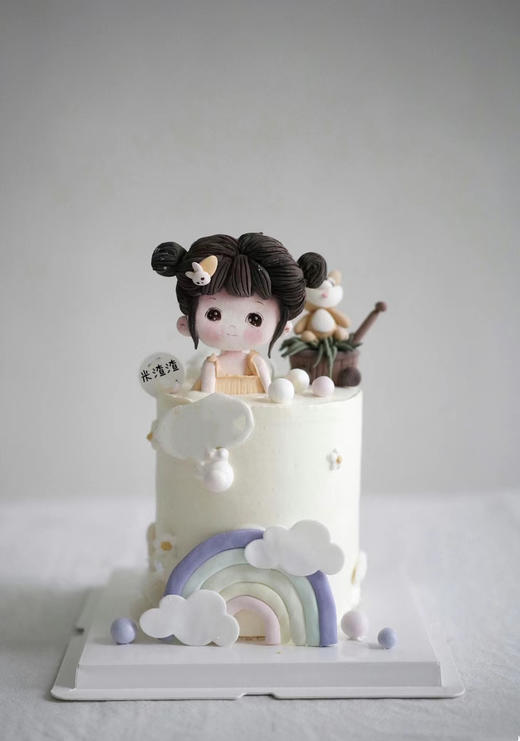 亲亲小可爱（奶油蛋糕，装饰翻糖，提前7天预订） 商品图0