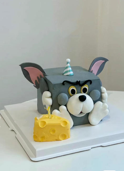 猫和老鼠（奶油蛋糕，翻糖装饰，提前7天预订） 商品图0