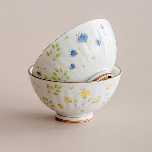 日本进口美浓烧花之语日式釉下彩清新田园风陶瓷饭碗餐盘汤碗 商品图2