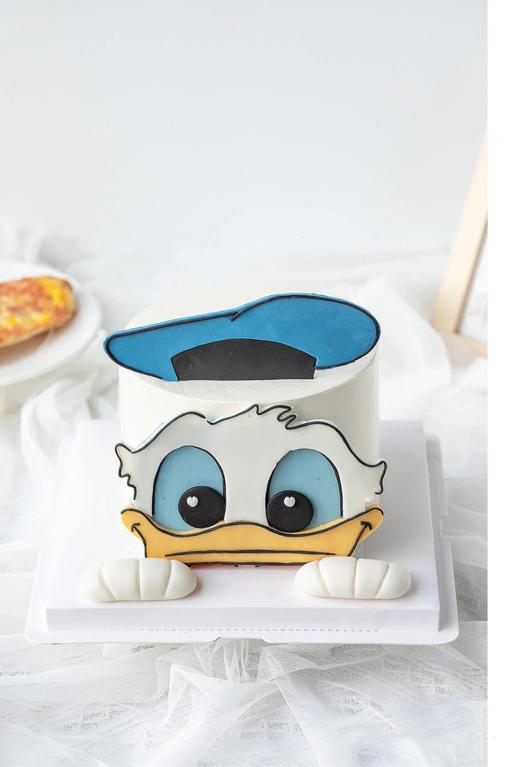 唐老鸭(奶油蛋糕，翻糖装饰，提前7天预订） 商品图1