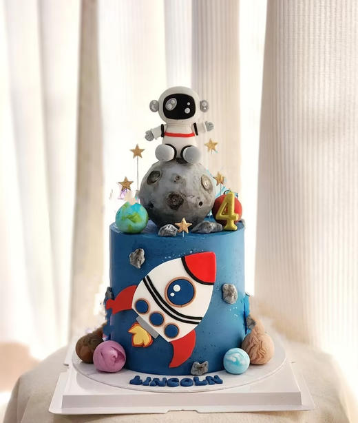 星球宇航员（奶油蛋糕，装饰翻糖，提前7天预订） 商品图0
