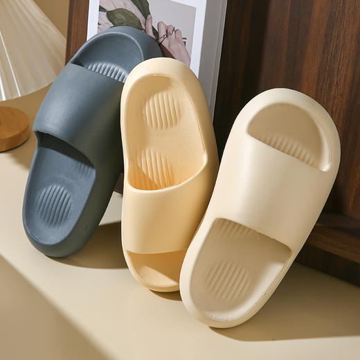 新款踩屎感EVA厚底面包拖鞋【233-7】 商品图14