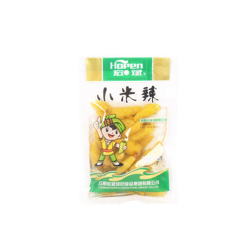 宏斌绿米辣小包装100g云南特产泡野山椒水辣椒特辣泡椒凤爪小米椒 商品图1