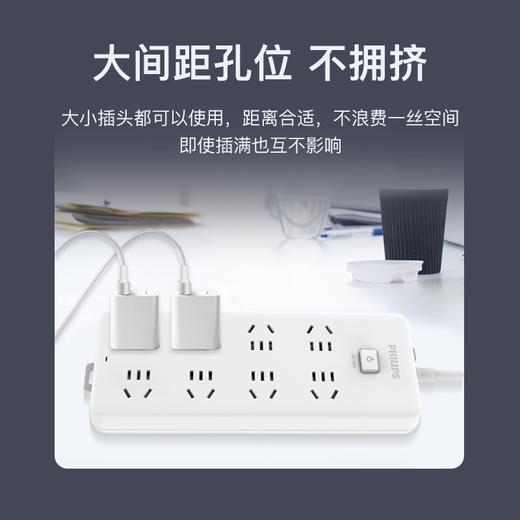Philips/飞利浦8位1.8米全组合孔插座排插插板 商品图2