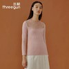 Threegun三枪 【浄呼吸】花边圆领女士长袖上衣打底衫-23542A911 商品缩略图0