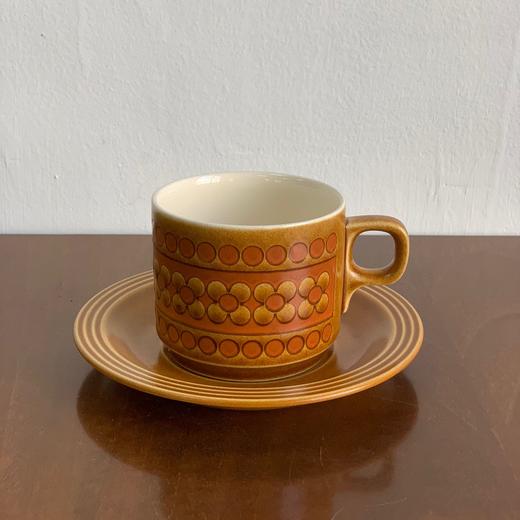 【苏州】1970s英国Hornsea Saffron咖啡杯碟 浅色几何B0156 商品图6