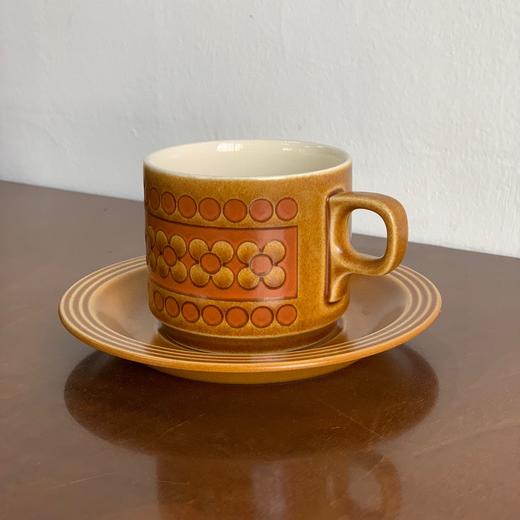 【苏州】1970s英国Hornsea Saffron咖啡杯碟 浅色几何B0156 商品图3